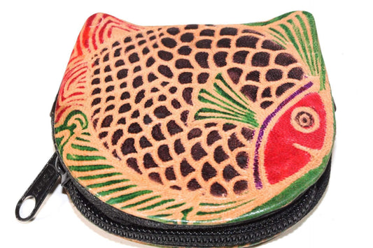 The Hand-Painted Leather Coin Purse