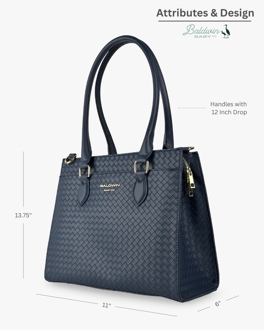 The Montrose Diaper Bag Tote — Cobalt