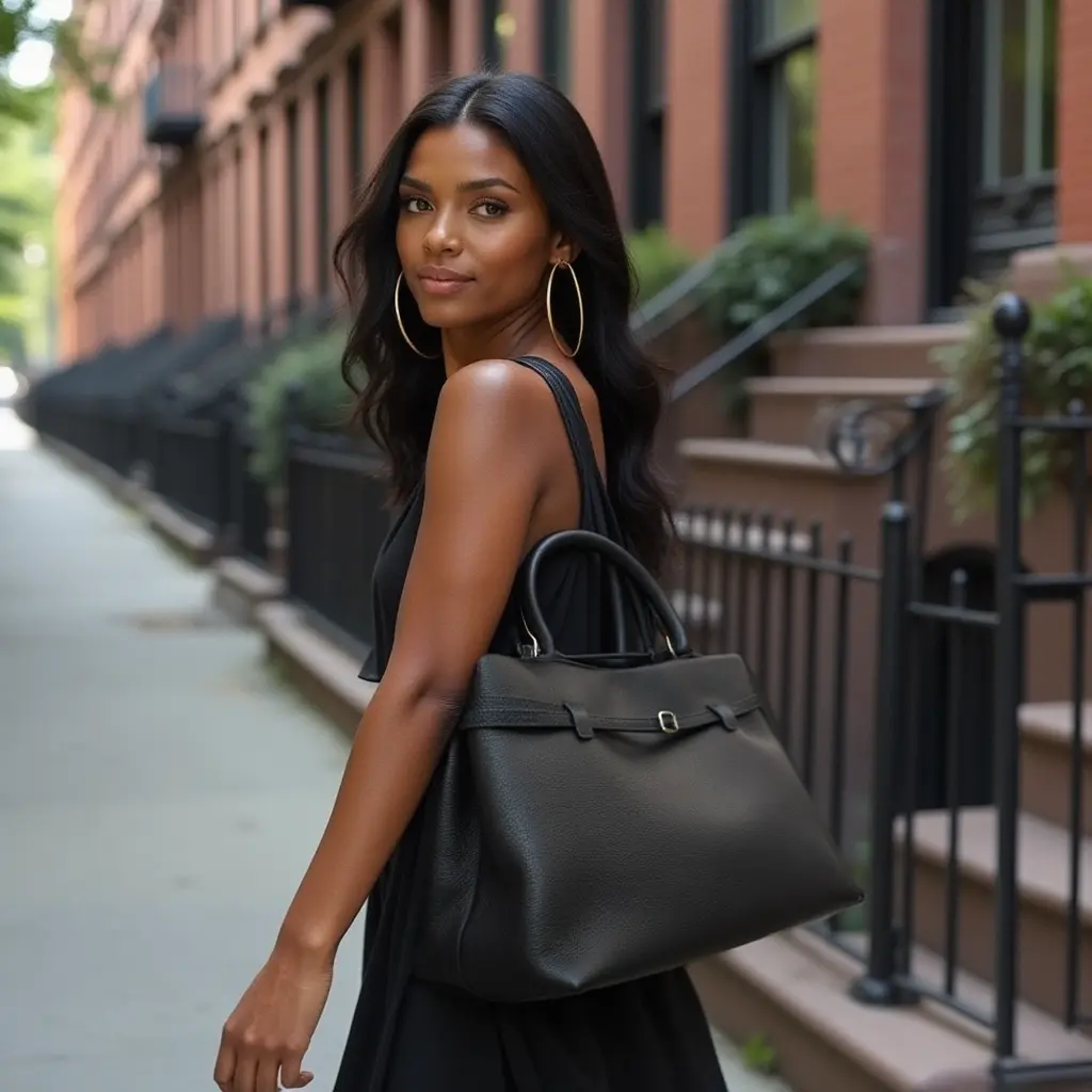 The Sarah XL Leather Belt Tote