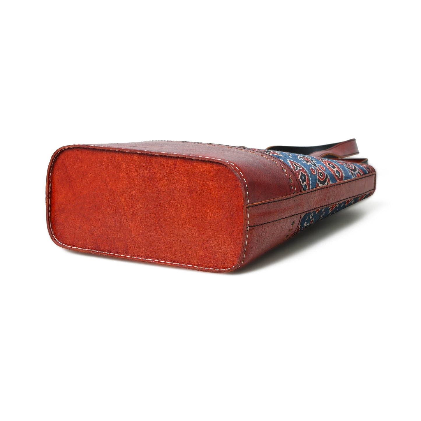 The Neela Hand-Printed Leather Tote