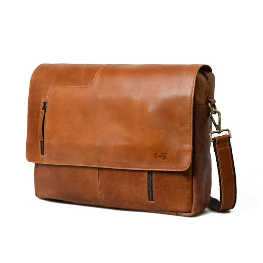 The Wilson Tan Leather Crossbody Bag