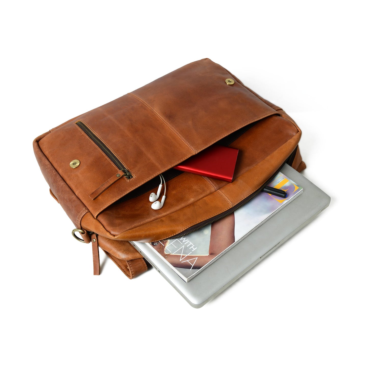 The Wilson Tan Leather Crossbody Bag