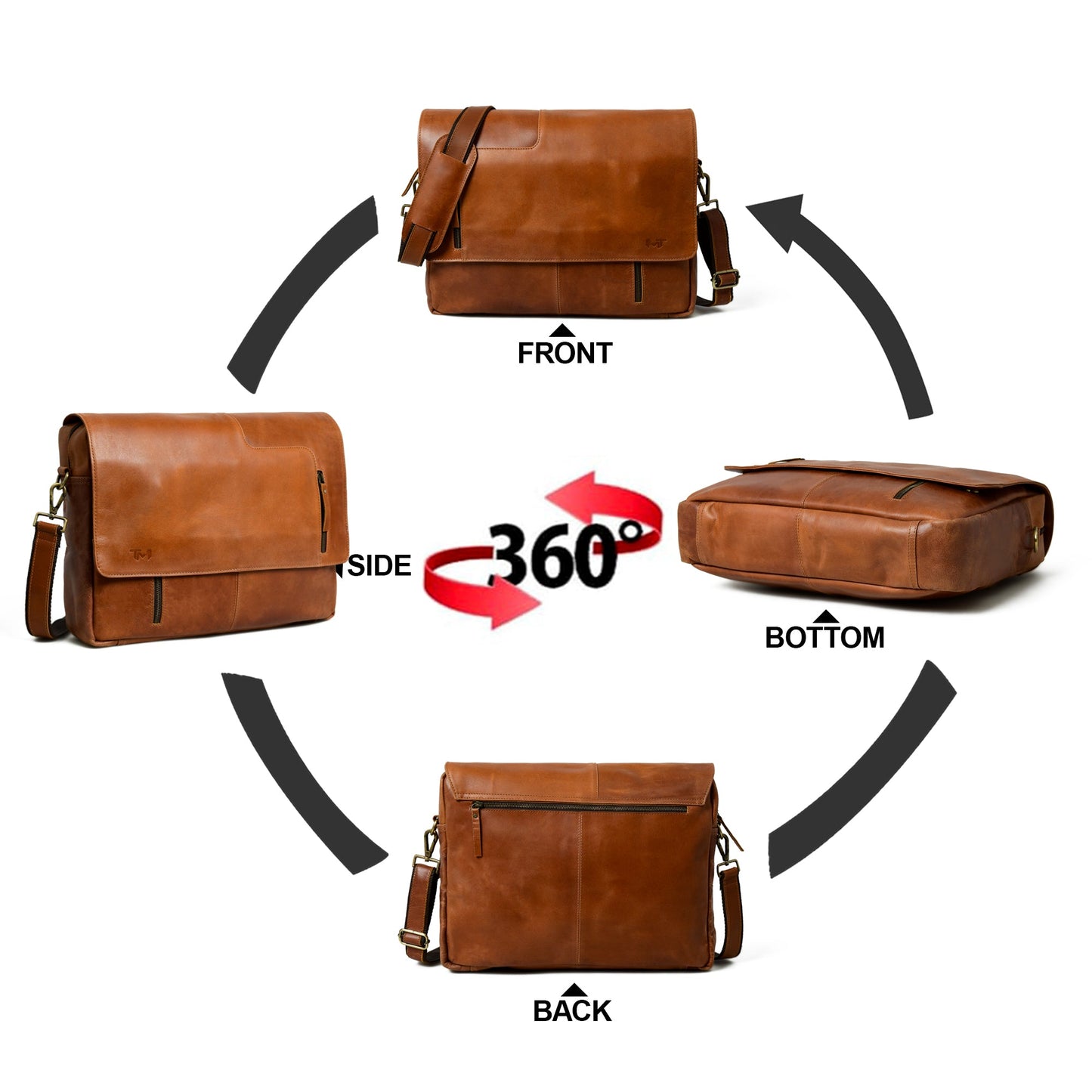 The Wilson Tan Leather Crossbody Bag
