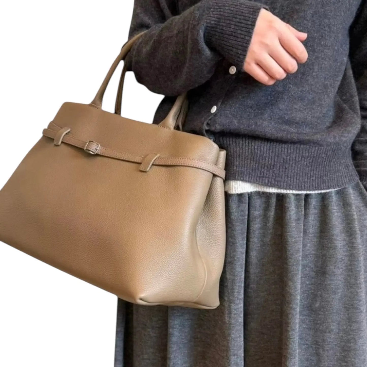 The Sarah XL Leather Belt Tote