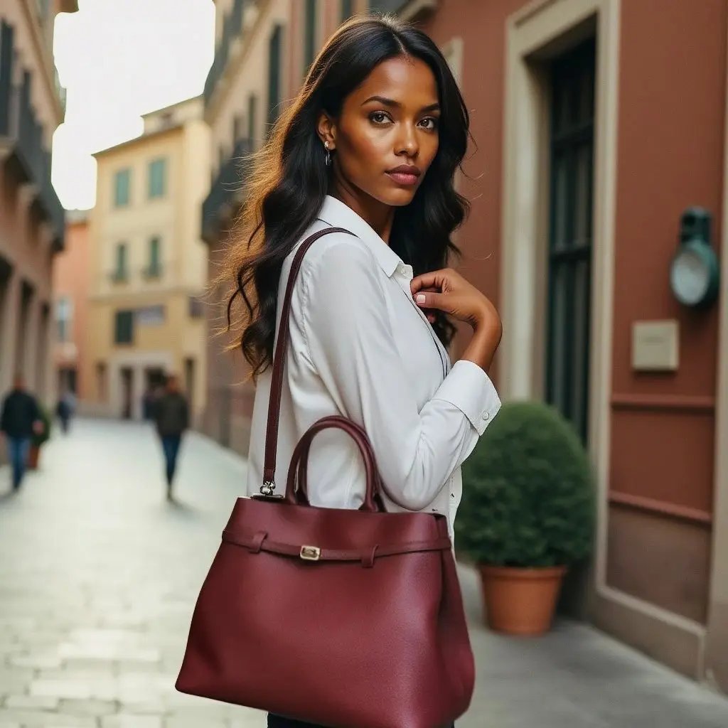 The Sarah XL Leather Belt Tote