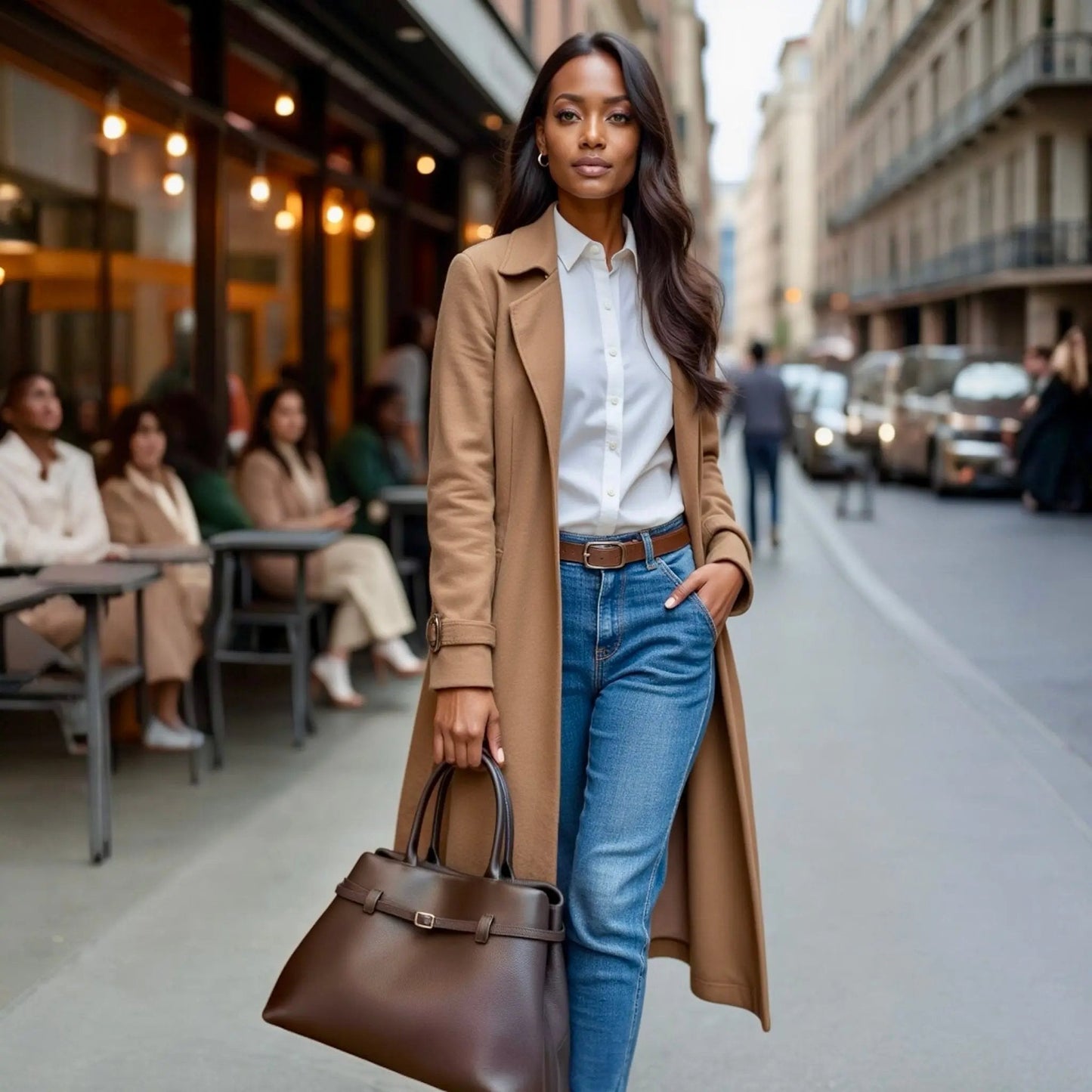 The Sarah XL Leather Belt Tote