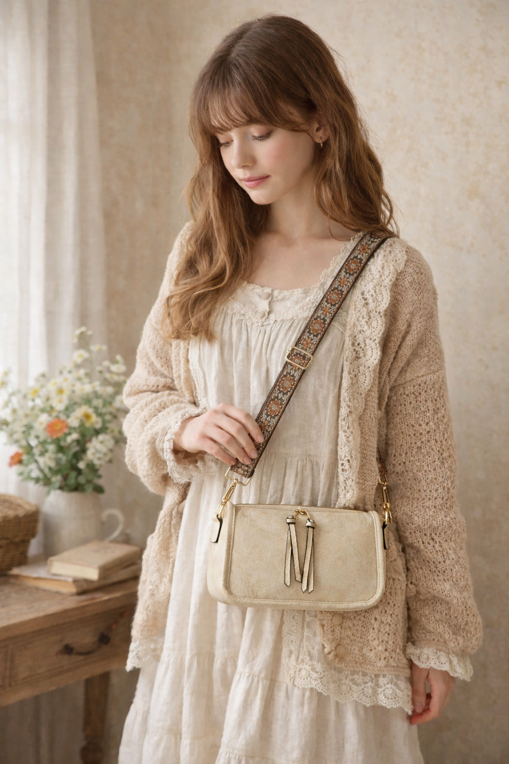 The Sienna Boho Embroidered Crossbody Bag